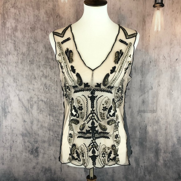 gimmicks by BKE Tops - Gimmicks by BKE Sheer Embellished Tank Top M